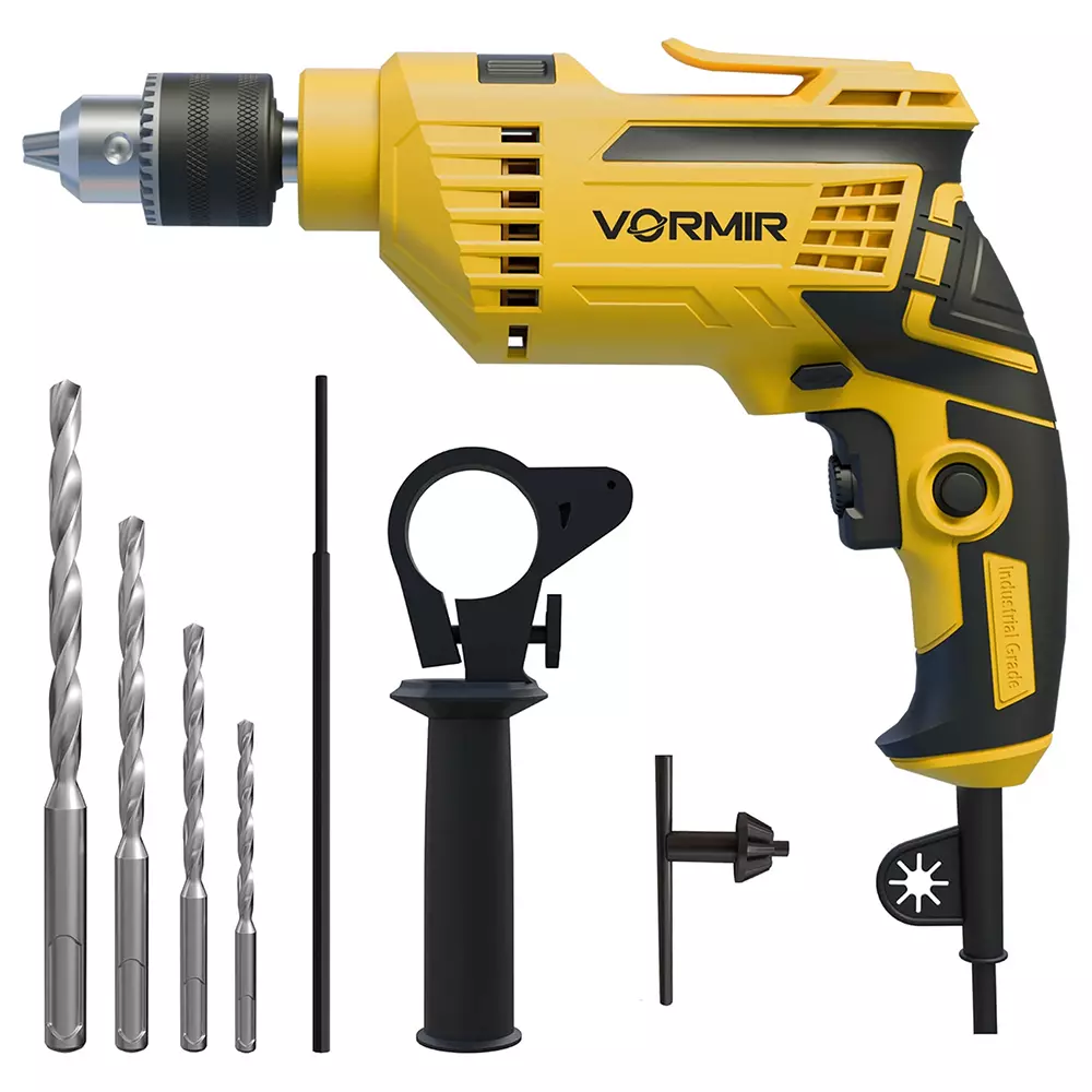 VORMIR Impact Drill Machine Kit 650 W Power 13 mm Drill Capacity Electric Corded for Home, Professional, Industrial Use, VR ID13-75