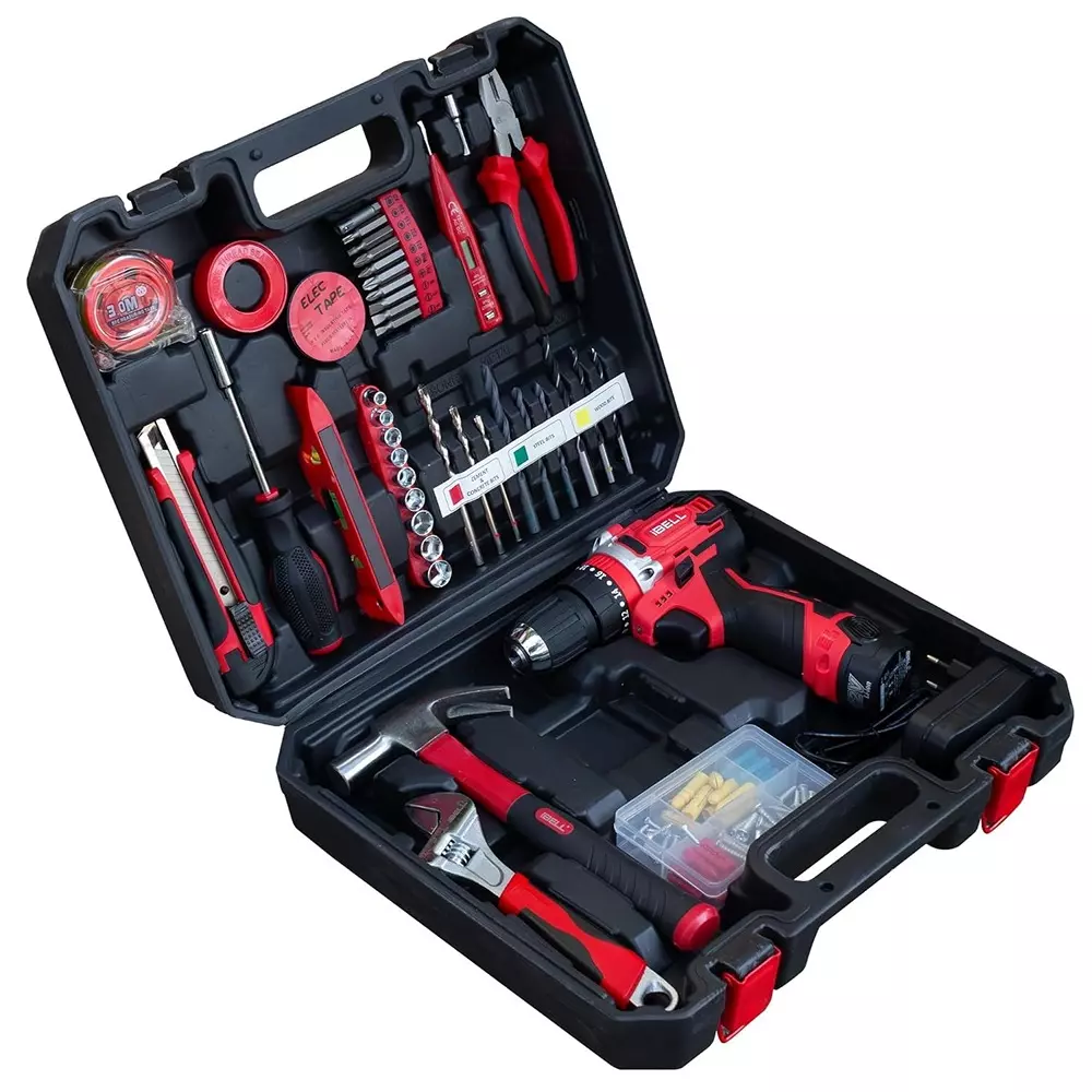 IBELL Cordless Impact Drill Tool Box Brushless 30 Nm Torque 12 V Voltage with 1500 mAh Battery & Charger, IBL CT12-30
