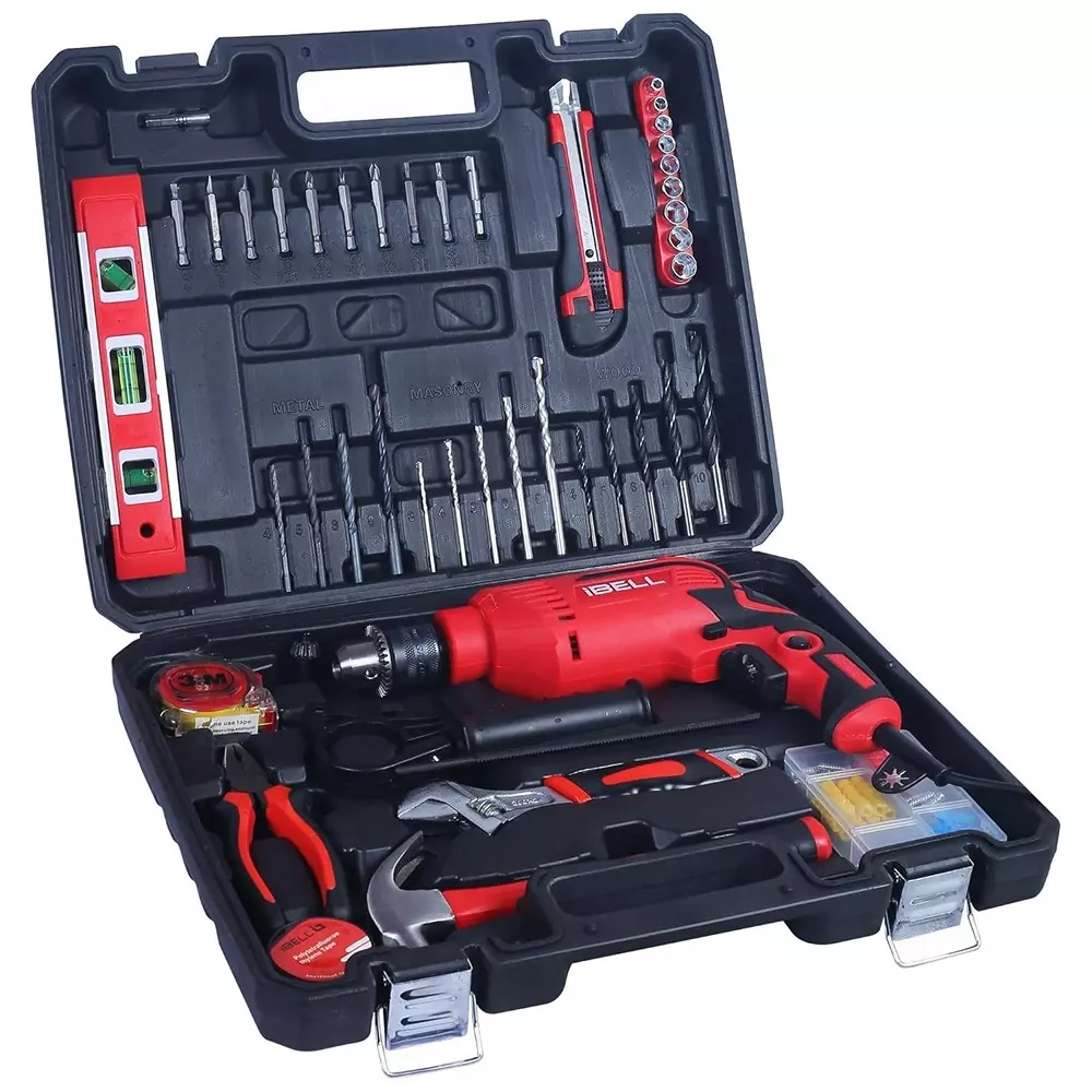 IBELL Impact Drill Tool Box 0-2800 RPM No Load Speed 13 mm Chuck Size 650 W Power with Accessories, IBL 500RE
