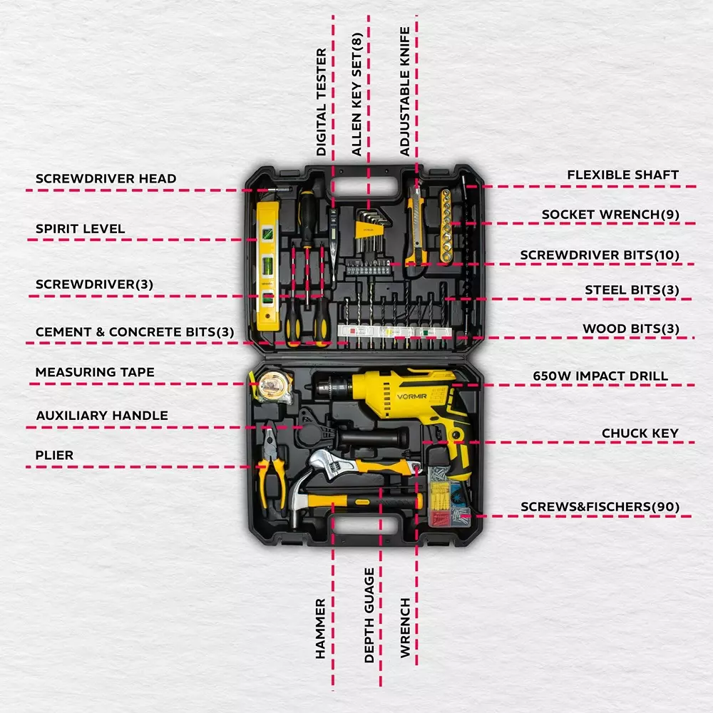 vormir-impact-drill-machine-kit-650-w-power-13-mm-drill-capacity-electric-corded-for-home-professional-industrial-use-vr-td13-120