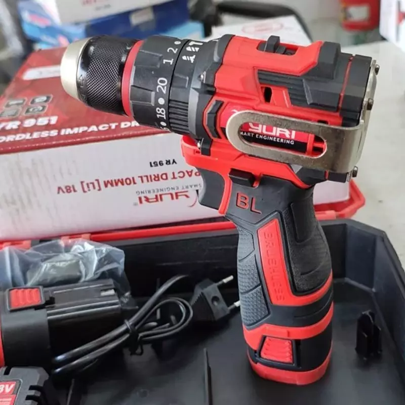 Yuri Cordless Impact Drill 18 W, 10 mm (3/8 inch) 1800 RPM, YR-951(18V)