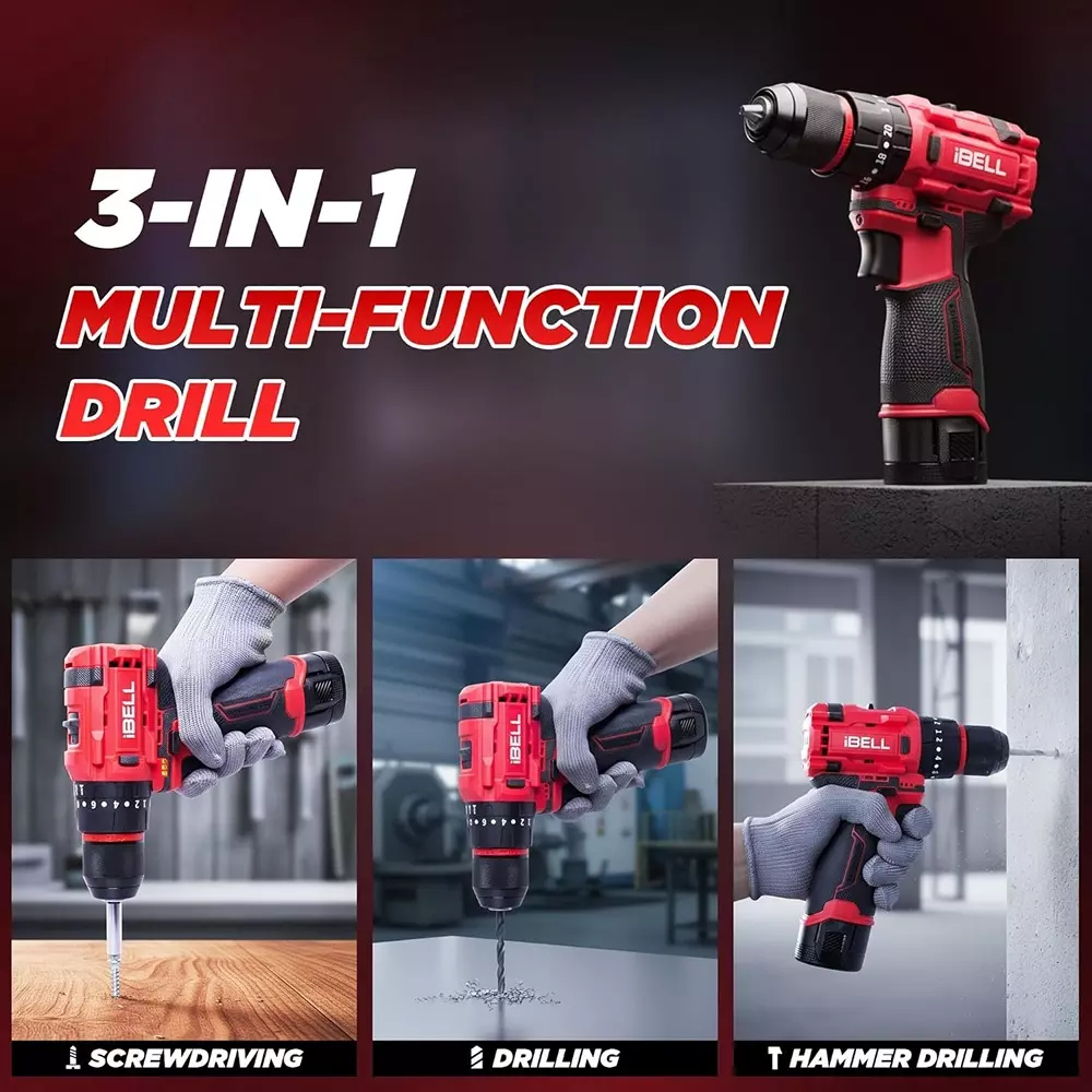 ibell-one-power-series-cordless-impact-drill-kit-brushless-40-nm-torque-with-1500-mah-battery-charger-ibl-bd12-40