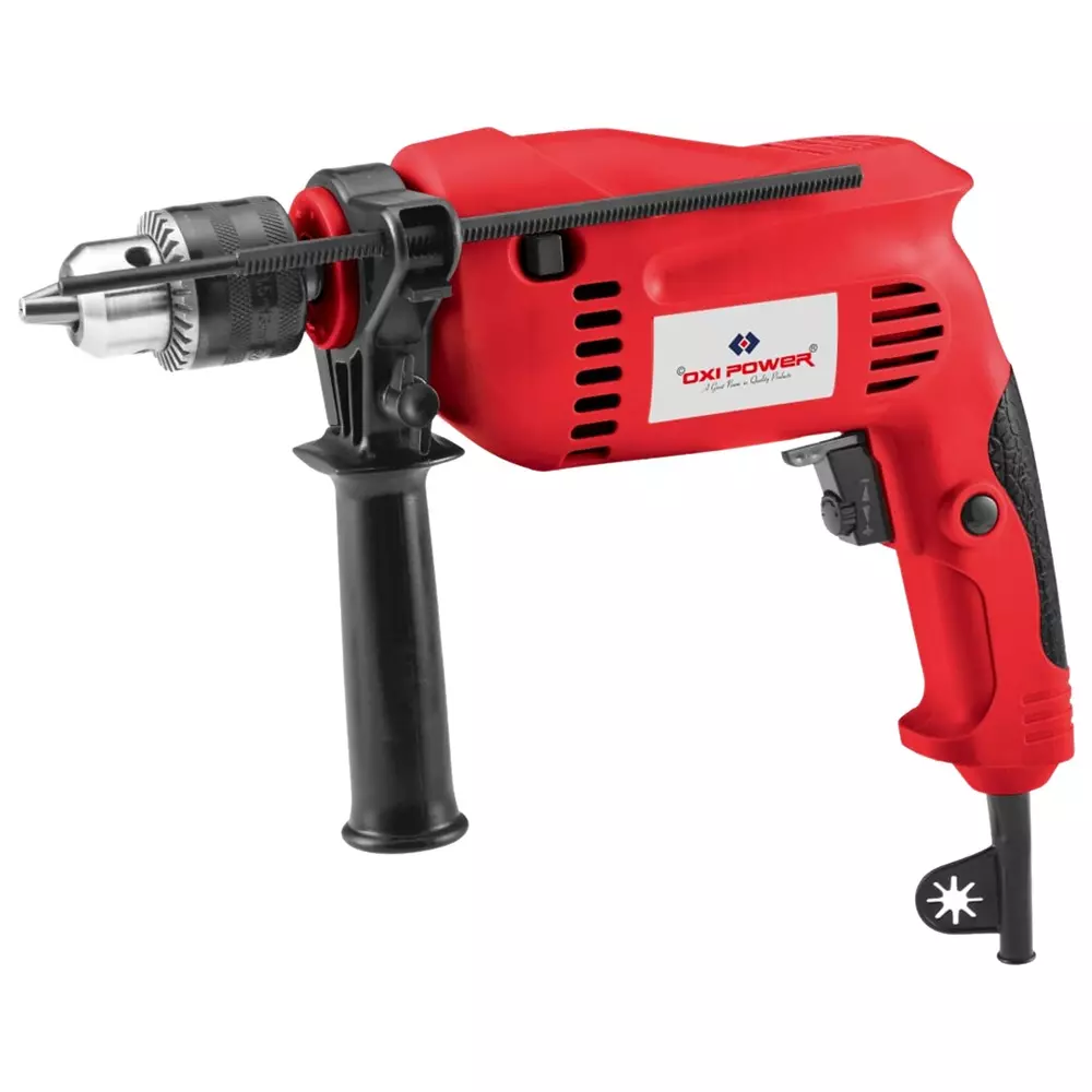Oxi Power Impact Drill 550 W Power 13 mm Chuck Size for Industrial Use, OXD - 13A (without Drill Bit)