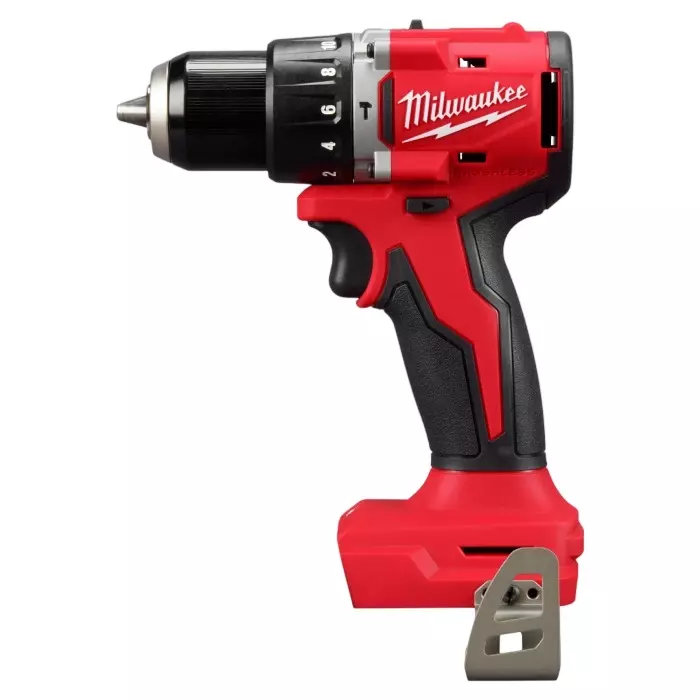 Milwaukee Compact Brushless Percussion Drill 13 mm Chuck Size for Industrial Use, 4933492822 (With Battery & Without Bit)