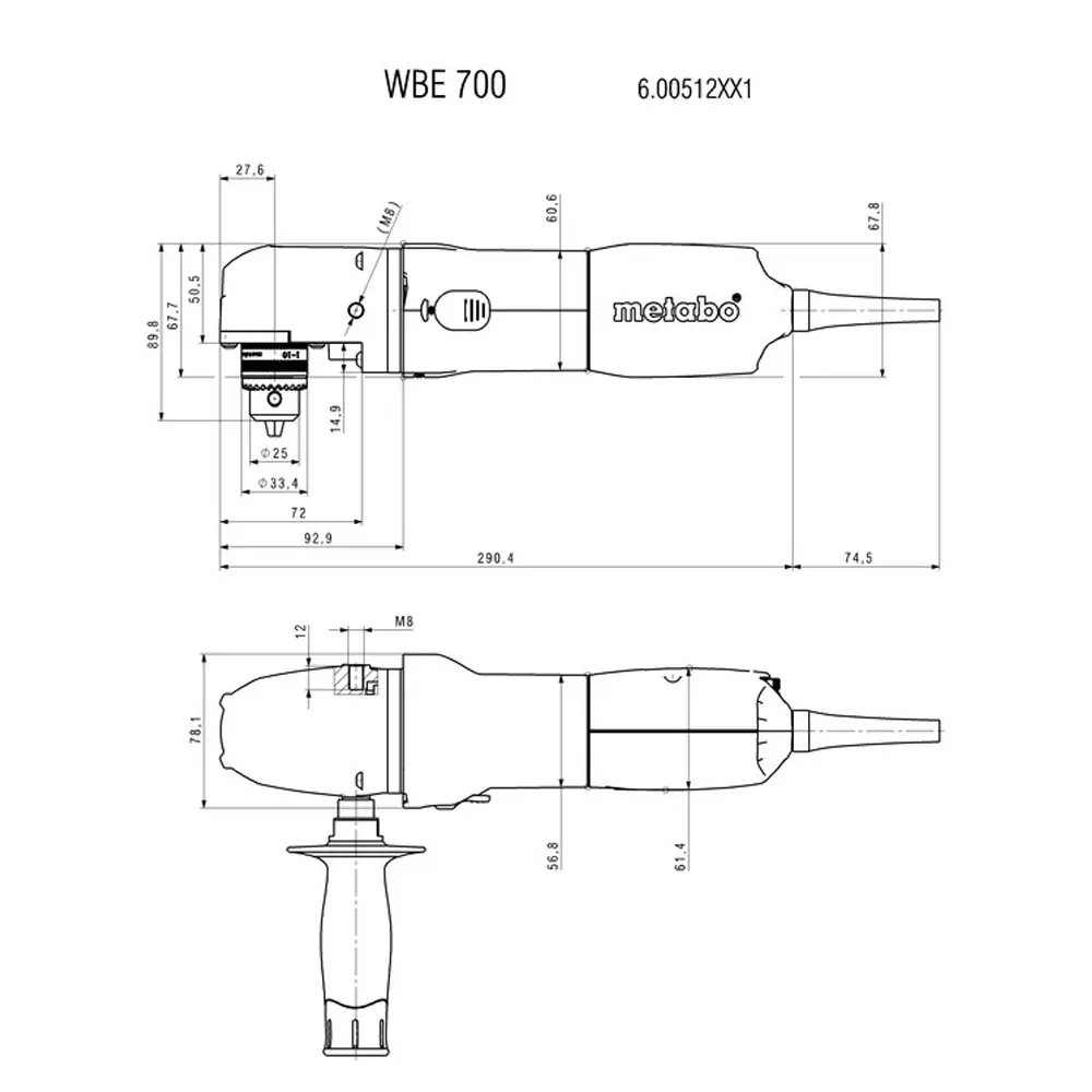 Metabo WbE 700 305 W Angle Drill 600512000