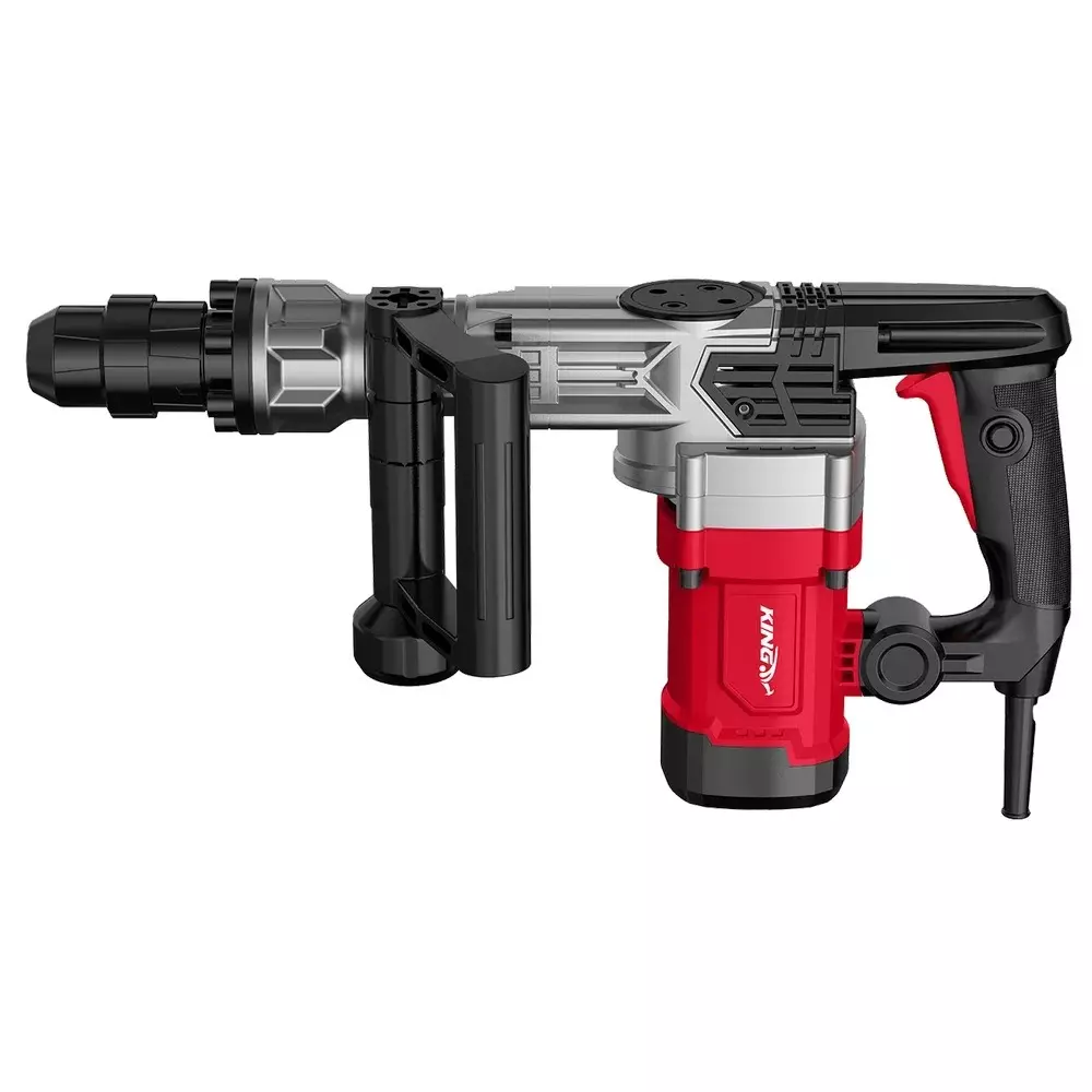 King 1300 W Demolition Hammer 17 J Impact Energy and 3800 BPM No Load Speed, KP-387 (With 2 Chisels)