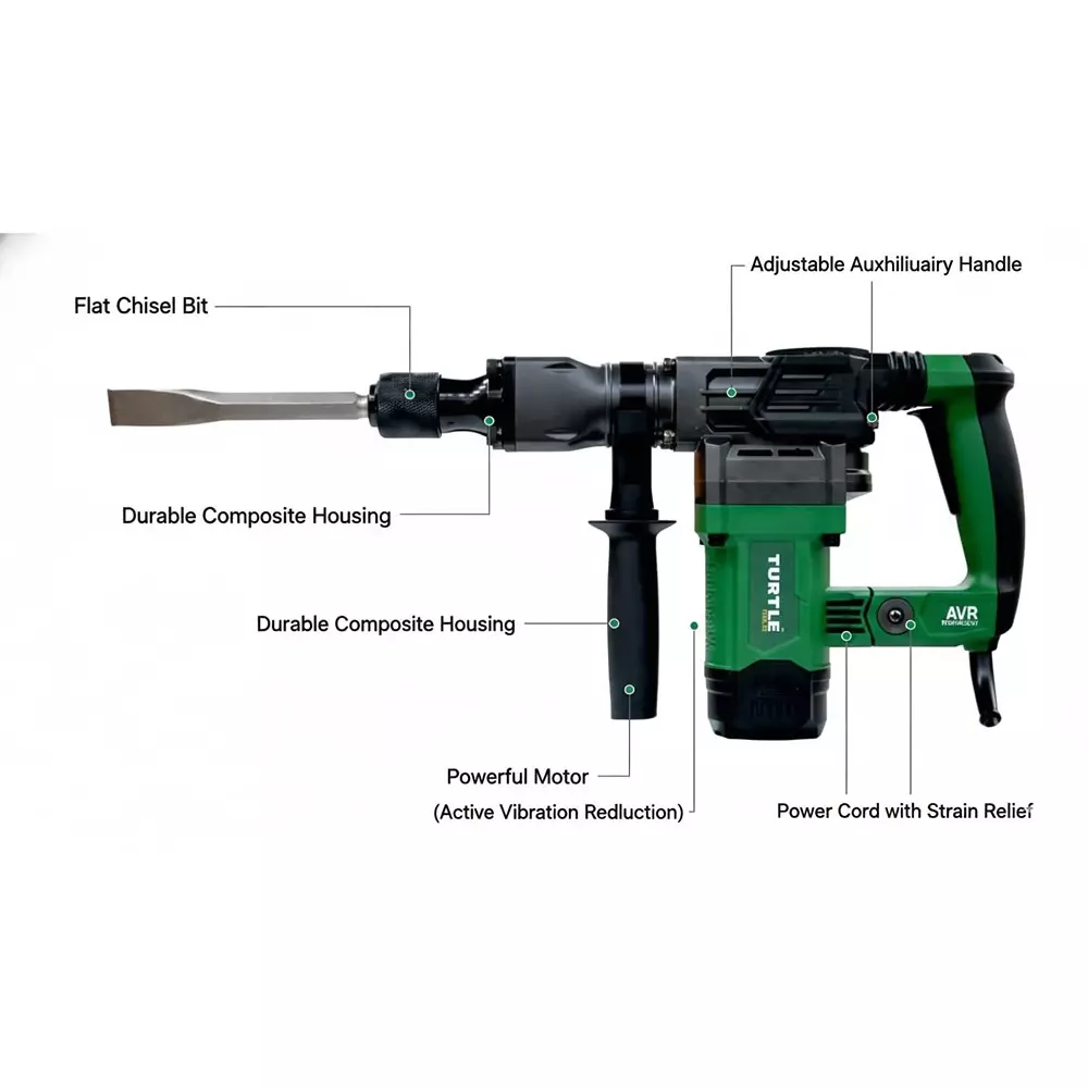 turtle-gold-demolition-hammer-green-2100-w-power-9-amp-rated-power-for-industrial-use-st-522s