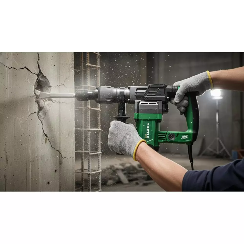 turtle-gold-demolition-hammer-green-2100-w-power-9-amp-rated-power-for-industrial-use-st-522s