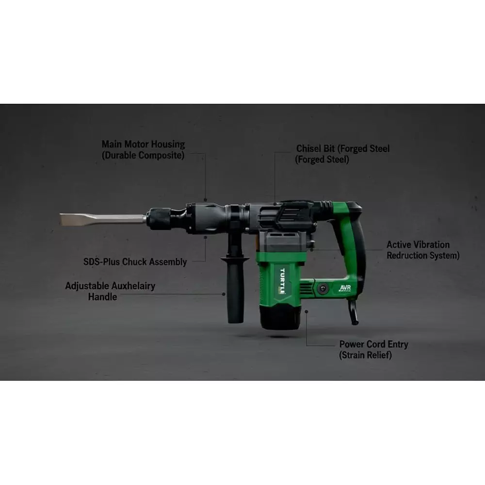 turtle-gold-demolition-hammer-green-2100-w-power-9-amp-rated-power-for-industrial-use-st-522s