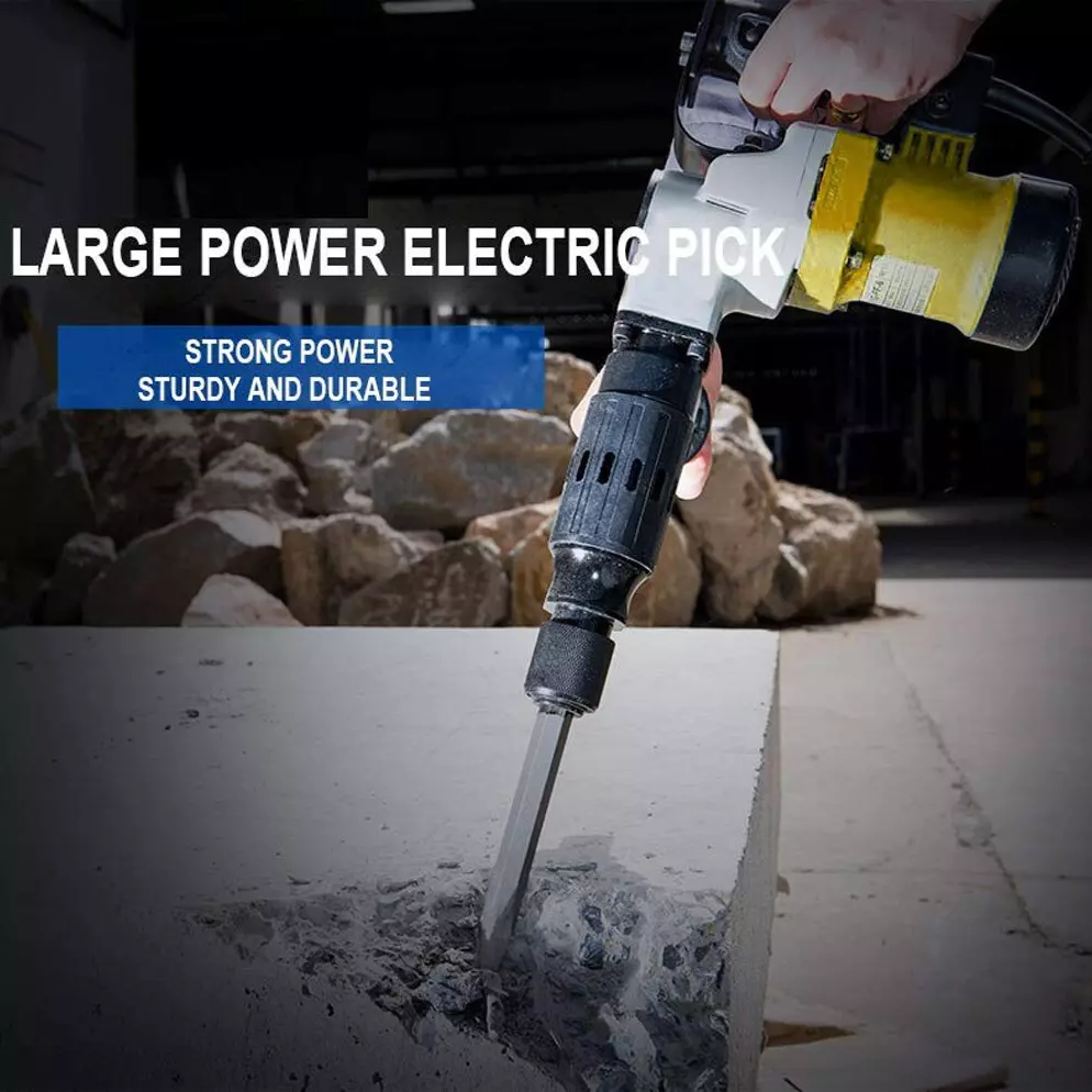 GENERIC Demolition Hammer 1050 W Power 6.5 J Impact Force 3000 RPM with 2 Chisel Bit, 810T