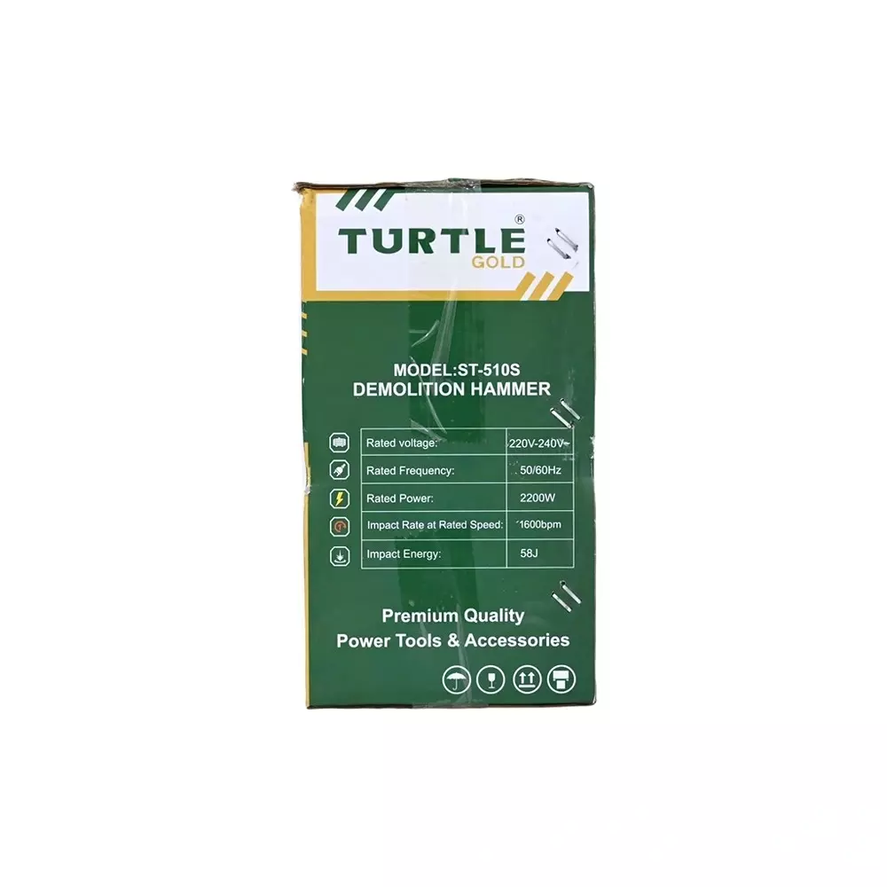 Turtle Gold Demolition Hammer Anti-Vibration 2200 W 58 J Impact Energy, ST 510S (Without Drill Bit)