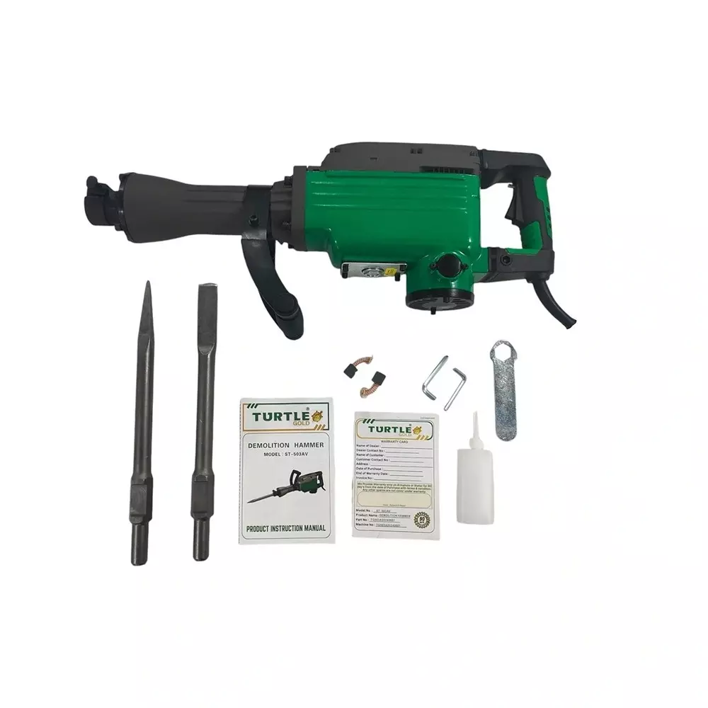 Turtle Gold Demolition Hammer Anti-Vibration 1650 W 45 J Impact Energy, ST 503AV (Without Drill Bit)
