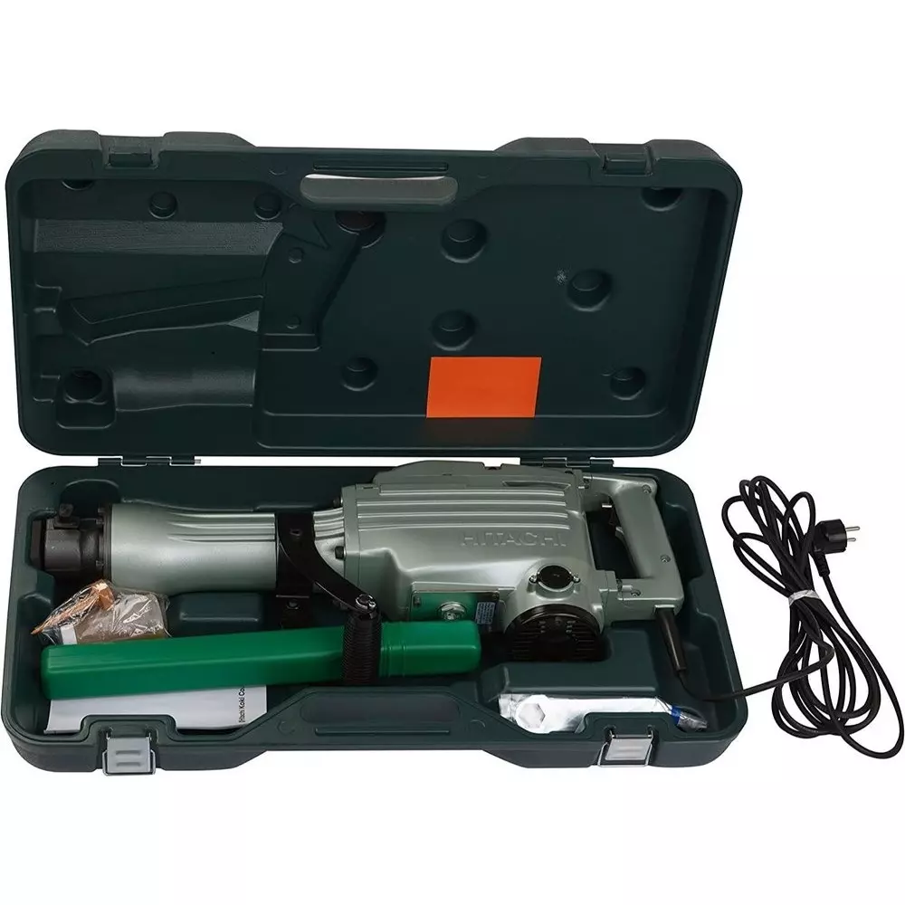Hitachi 1240 W Demolition Hammer 3.5 J Impact Energy and 1400 BPM No Load Speed, PH65A (With Bull Point Chisel)