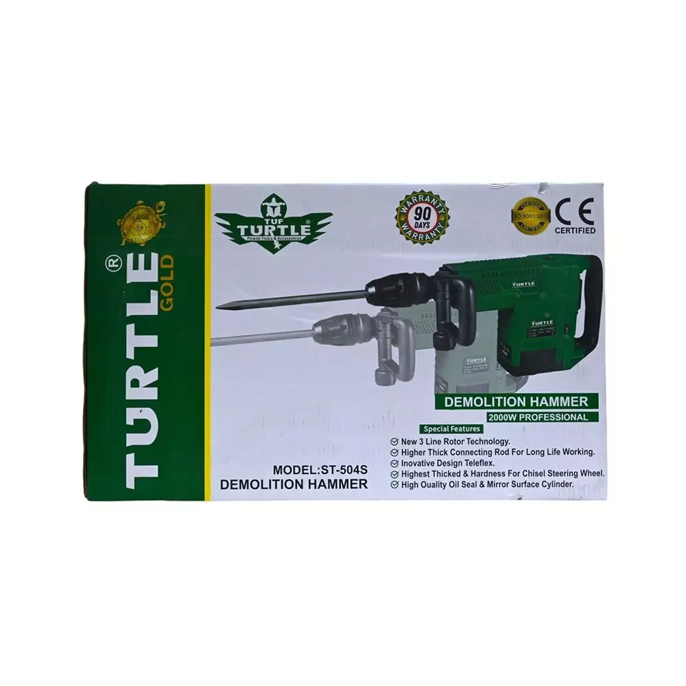 Turtle Gold Demolition Hammer 2000 W 16.8 J Impact Energy, ST 504S (Without Drill Bit)