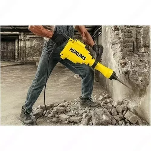 HUKUMS Electric Demolition Hammer 2000 W Power 65 mm (2.5 inch) Drilling Diameter 16 Kg, HDH16