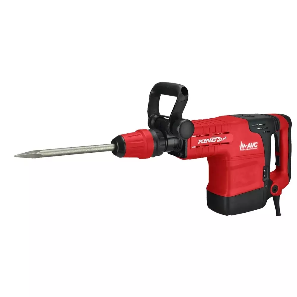 King 1800 W Demolition Hammer 35 J Impact Energy and 3800 BPM No Load Speed, KP-397 (With 2 Chisels)