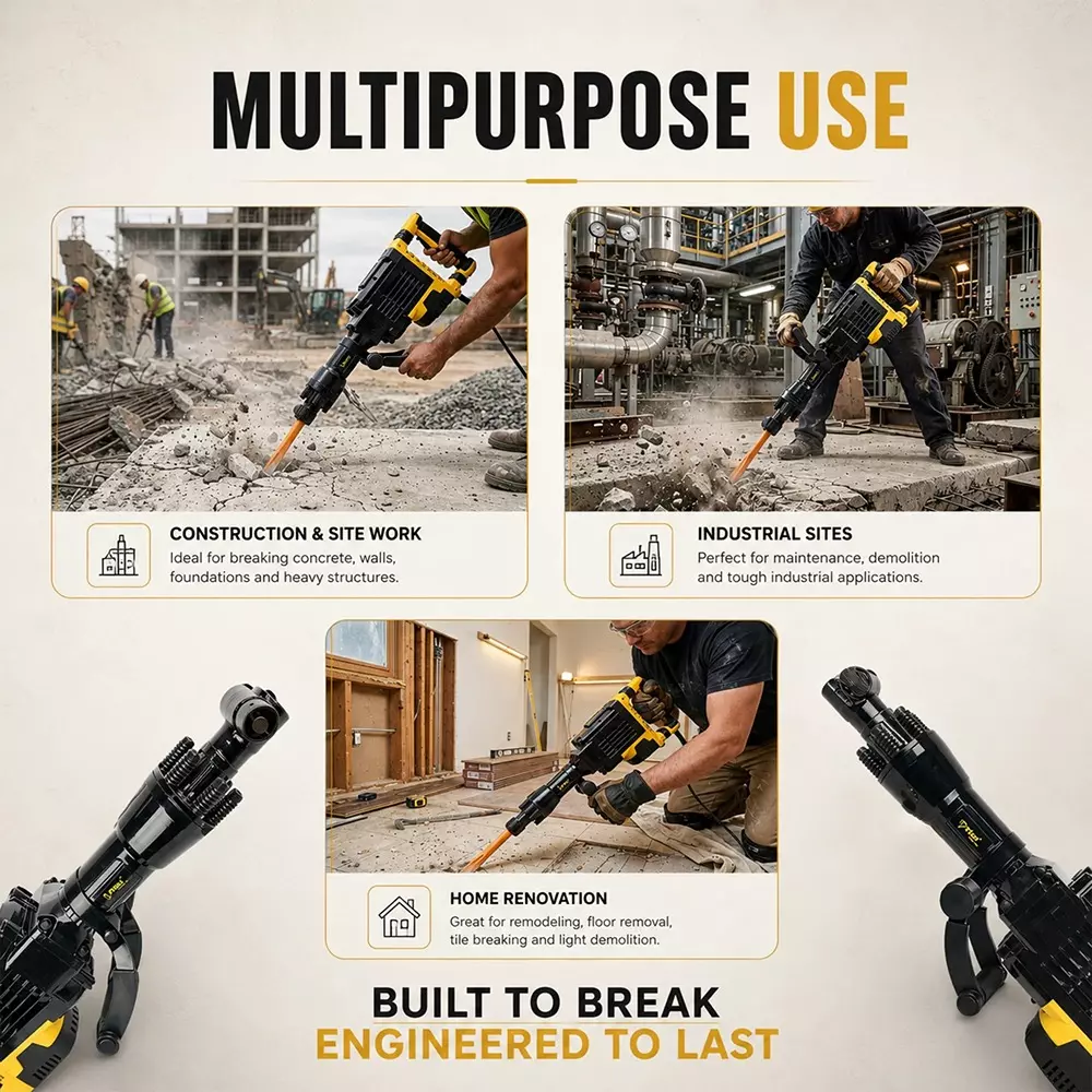 pilot-3000-w-24-kg-demolition-hammer-with-75-j-impact-energy-and-2200-rpm-impact-rate-pl-dh110-with-flat-point-chisels