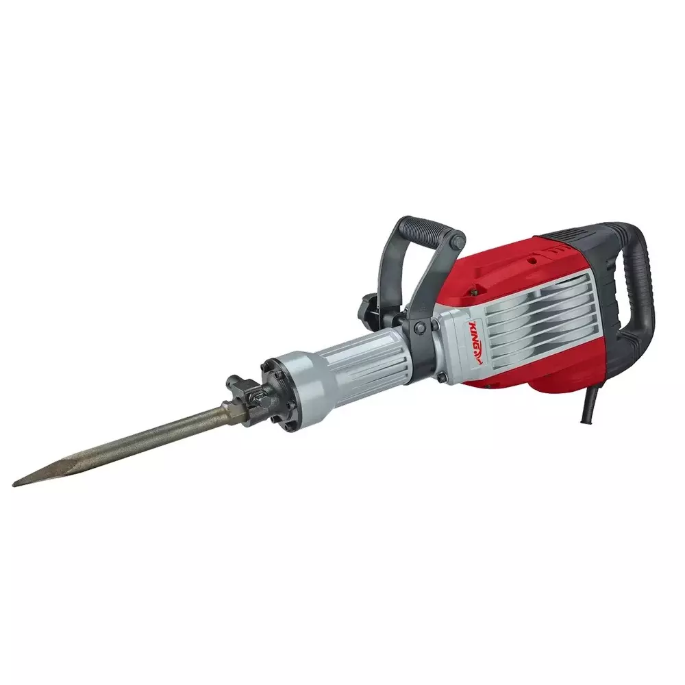 King 2000 W Demolition Hammer 50 J Impact Energy and 1500 BPM No Load Speed, KP-398 (With 2 Chisels)