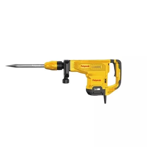 Polymak 1500 W Demolition Hammer with 17 J Impact Energy and 2000 BPM Impact Rate, PMDH11EDY (Without Chisels)