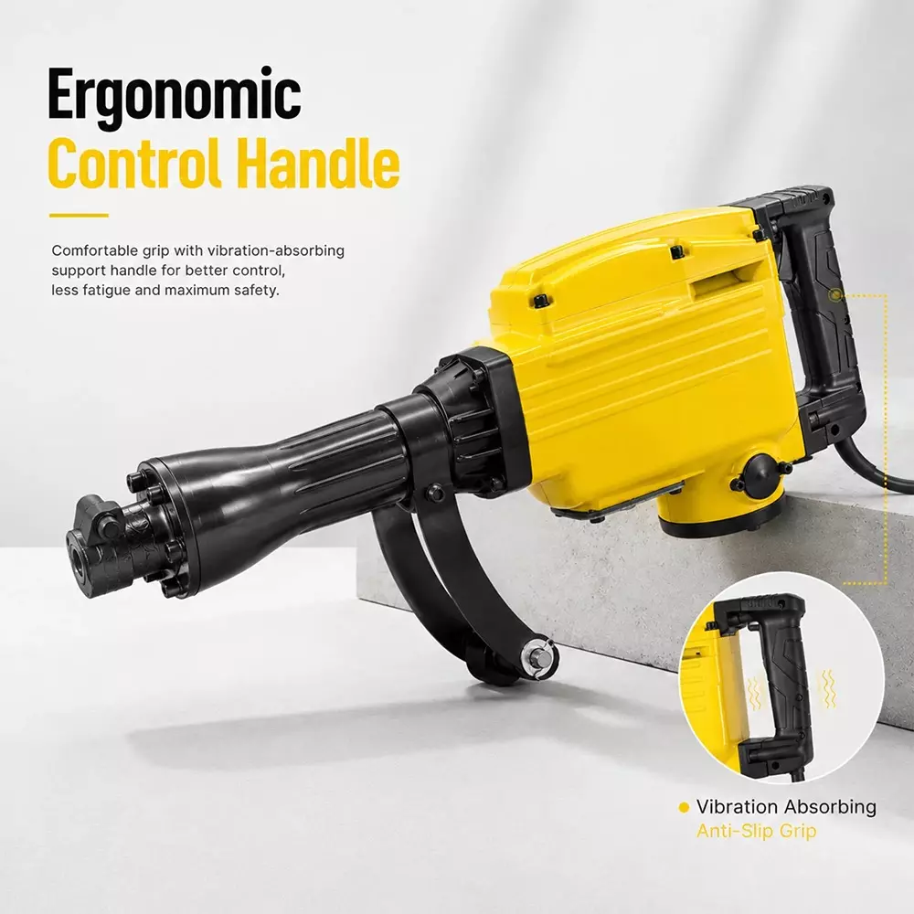 pilot-2000-w-16-kg-demolition-hammer-with-45-j-impact-energy-and-1400-rpm-impact-rate-pl-dh65-with-flat-point-chisels