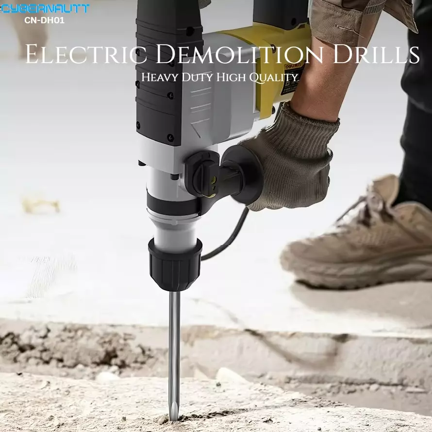 Cybernautt Electric Demolition Hammer 1100 W With Hexagonal Drill Copper Armature Heavy Duty Concrete Breaker, CN-DH01