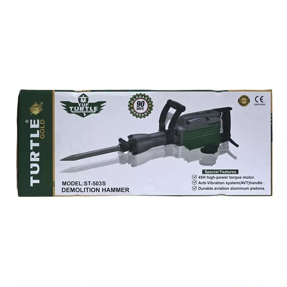 Turtle Gold Demolition Hammer 1650 W 45 J Impact Energy, ST 503S (Without Drill Bit)