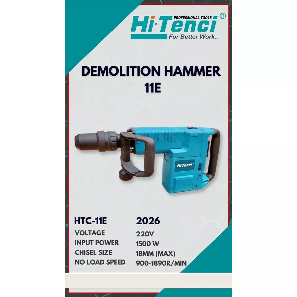 hi-tenci-1500-w-demolition-hammer-with-900-1890-rpm-no-load-speed-and-35-j-impact-energy-htc--11e-with-chisel