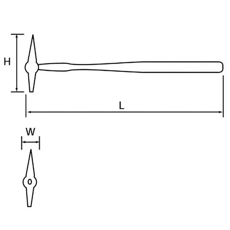 Ktc Inspection Hammer Test Hammer 1/4 Pound 380 mm Wood Handle, UDHT-2