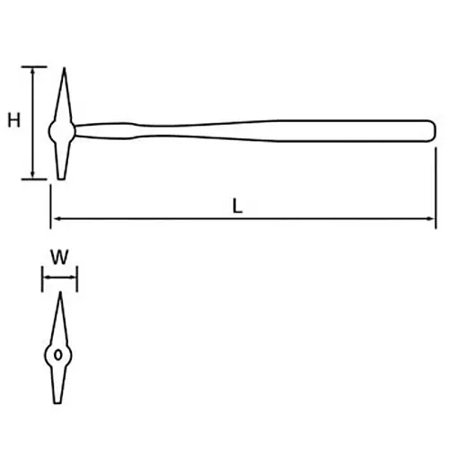 Ktc Inspection Hammer Test Hammer 1/2 Pound 600 mm Wood Handle, UDHT-46