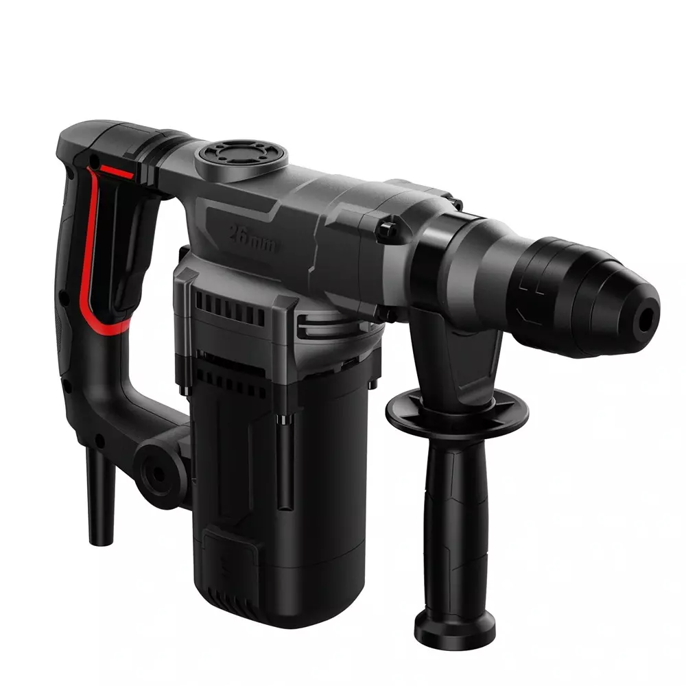 DELI Rotary Hammer 1100 W, 0-1300 RPM, 0-4800 BPM impact Rate, EDE-DC26-3E