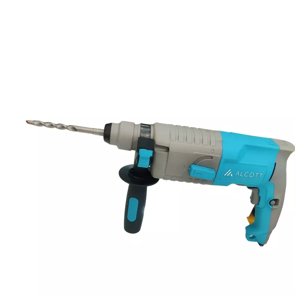 Alcott 750 W Rotary Hammer Drill 850 BPM Impact Rate and 2 J Impact Energy, AT7522 (With 2 Chisels & Other Accessories)