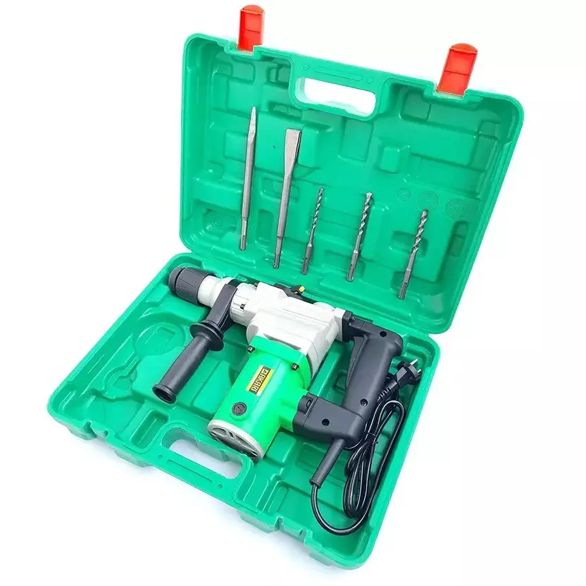 Akari Rotary Hammer 950 W Power, 840 RPM No Load Speed and 26 mm Chuck Size with Chisel and Drill Bits, APT-RH-26HB