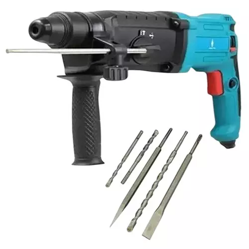 Spear Rotary Hammer Drill 1500 W 26 mm Capacity 3 Pcs Drill Bits & 2 Pcs Chisel 1 Flat, 1 Pointed, SPP-2-26RE
