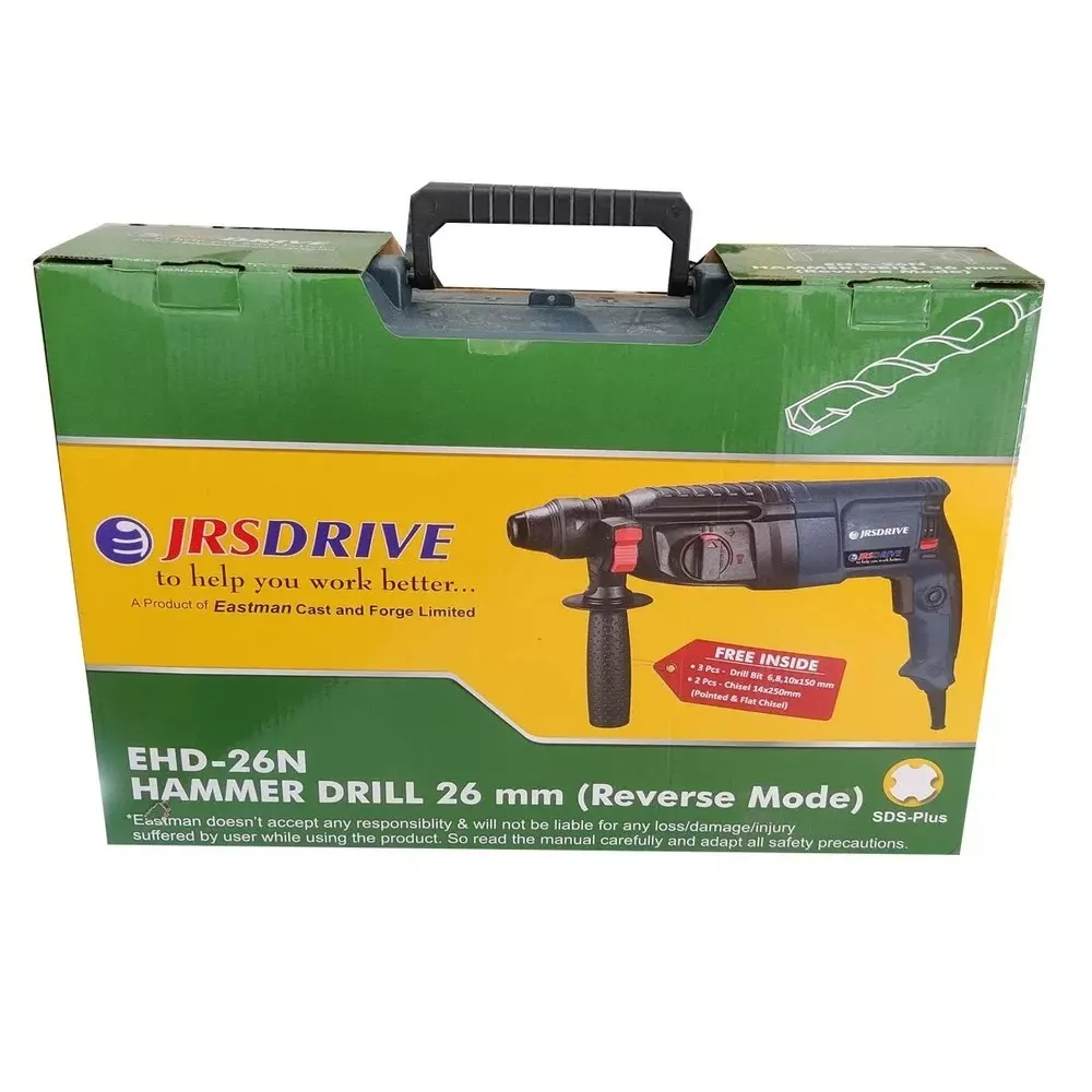 jrs-drive-800-w-rotary-hammer-26-mm-drilling-diameter-and-0-1300-rpm-no-load-speed-ehd-26n-with-3-drill-bits-2-chisels