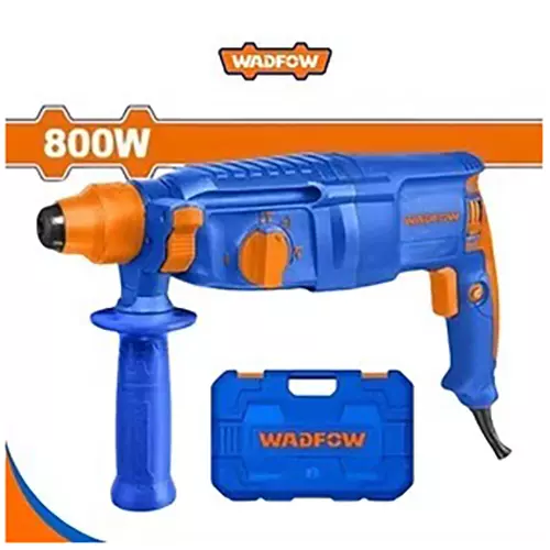 wadfow-rotary-hammer-25-j-impact-energy-4000-bpm-impact-rpm-800-w-input-power-0-1100-rpm-no-load-speed-sds-plus-chuck-system-wrh1d26