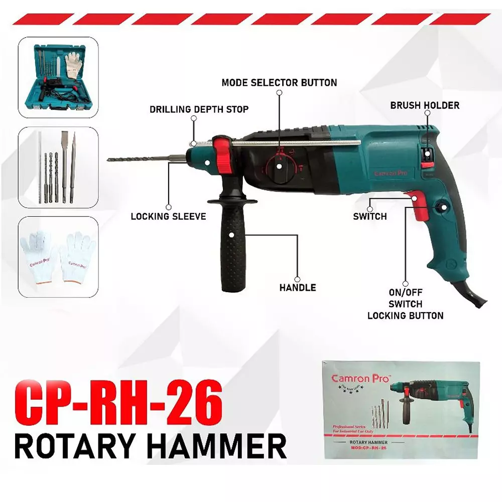 camron-pro-rotary-hammer-26-mm-chuck-size-900-w-input-power-reverse-forward-function-cp-rh-26