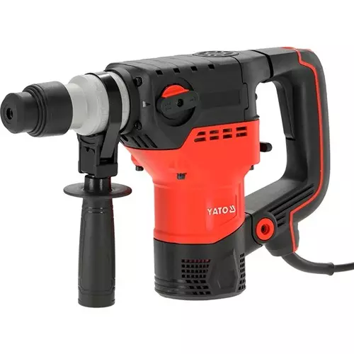 Yato 1500 W Rotary Hammer 4500 BPM Impact Rate and 850 RPM No Load Speed, YT-82117 (With 3 Drills & Chisel)