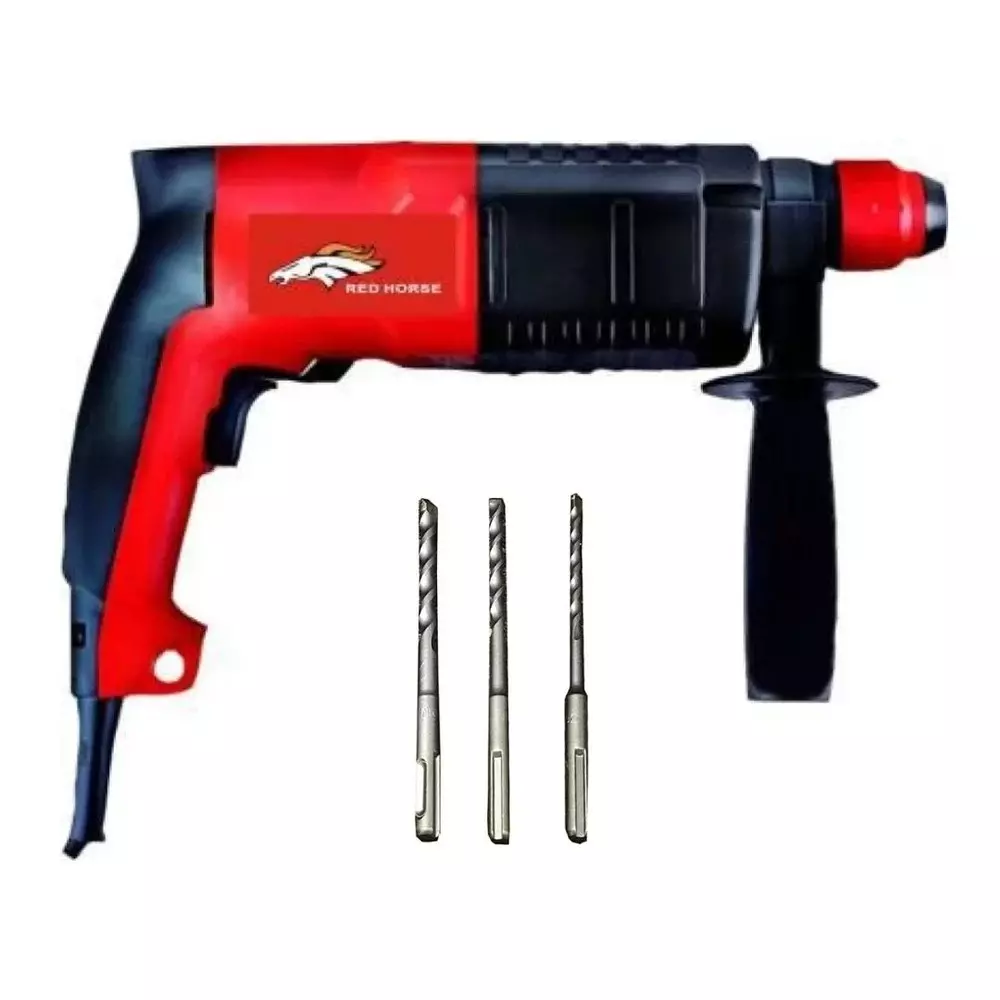 red-horse-1500-w-rotary-hammer-drill-20-mm-drilling-diameter-and-850-rpm-no-load-speed-rh-333-with-3-drill-bits