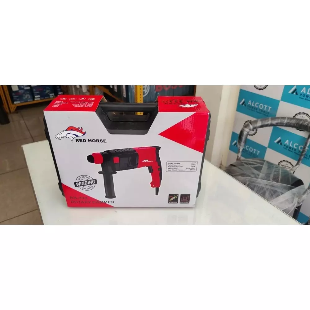 red-horse-1500-w-rotary-hammer-drill-20-mm-drilling-diameter-and-850-rpm-no-load-speed-rh-333-with-3-drill-bits