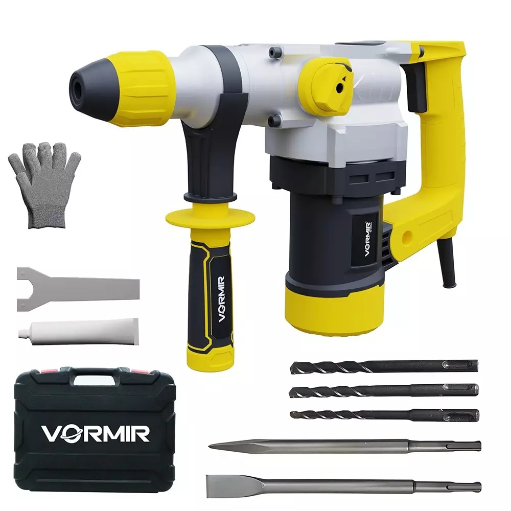 VORMIR Rotary Hammer 1000 W Power 750 RPM No Load Speed 2 Function with Accessories, VR RH28-101