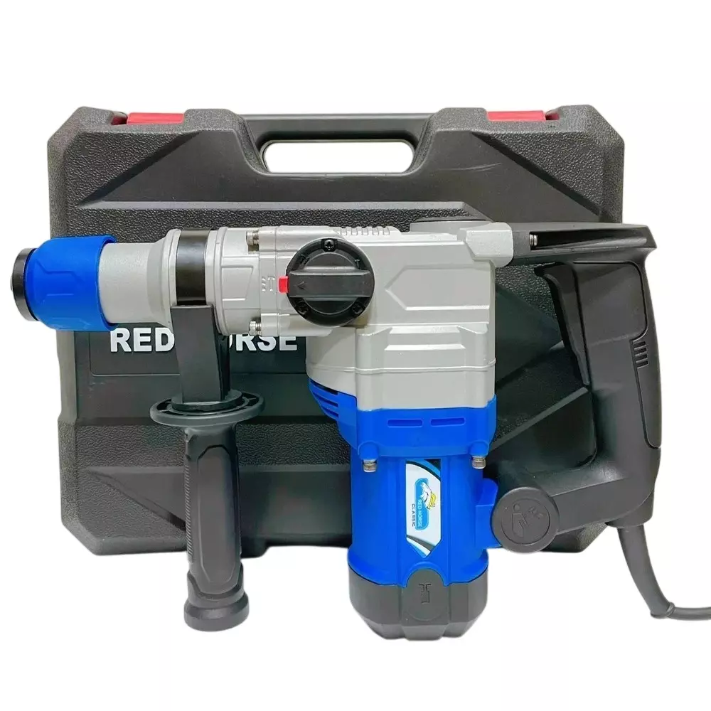 Red Horse 2100 W Rotary Hammer Drill 26 mm Drilling Diameter and 850 RPM No Load Speed, RH-436 (With 2 Chisels and 3 Drill Bits)