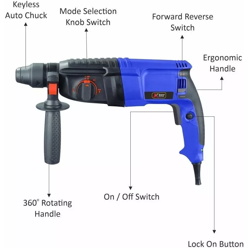 jk-super-drive-rotary-hammer-26-mm-chuck-size-1100-rpm-no-load-speed-800-w-power-9005085