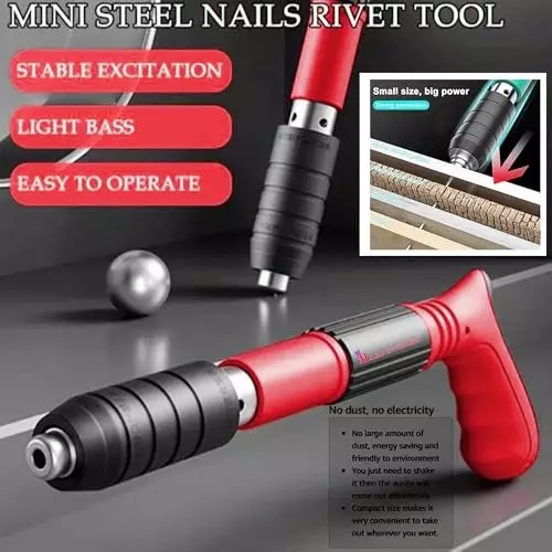 Malfah Enterprises Mini Nail Gun 28x12x5 cm ABS Red & Black