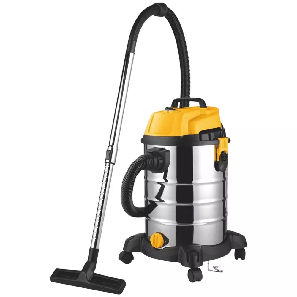 Polymak 30 L Vacuum Cleaner Wet & Dry Type 1200 W Power and >18 kPa Vacuum Pressure, PMVC30L (With Accessories)