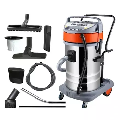 Spear Wet and Dry Vacuum Cleaner Kit Copper Clad Aluminum Winding Motor 3000 W Power Single Phase 19 KPa Suction Pressure 80 L Capacity for Industrial Use,