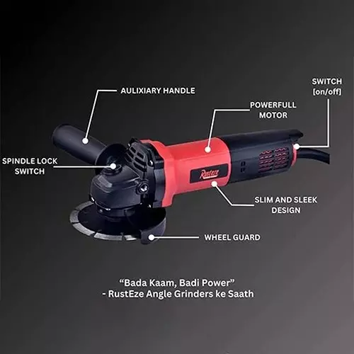 rusteze-1280-w-angle-grinder-with-back-switch-11000-rpm-no-load-speed-and-4-inch-100-mm-wheel-size-rz-9-pro-without-cutting-blade