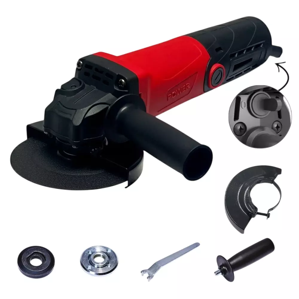 XLNT 1100 W Angle Grinder 11000 RPM No Load Speed and 4 inch (100 mm) Wheel Size, XTAG1953026 (Without Blade)