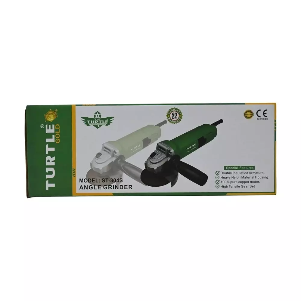 Turtle Gold Angle Grinder Back Switch 1050 W 100 mm (4 inch), ST 304S (Without Cutting Wheel)
