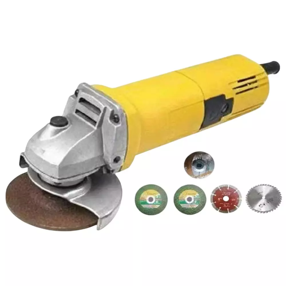 GENERIC Heavy Duty Angle Grinder 850 W Power 10000-11000 RPM with Cutting Wheel, Marble/Granite Blade, Wood Cutting Blade and Grinding Wheel for Metal