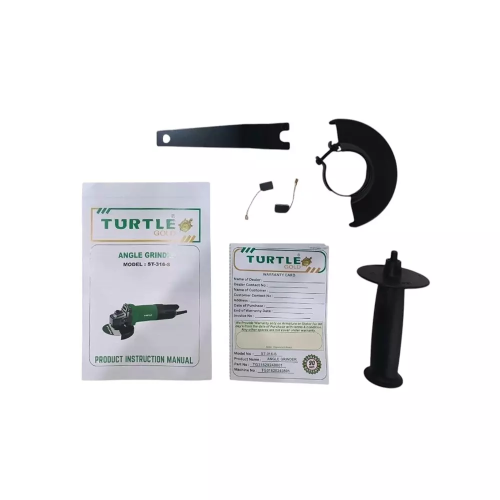 Turtle Gold Angle Grinder Back Switch 1250 W 100 mm (4 inch), ST 316S (Without Cutting Wheel)